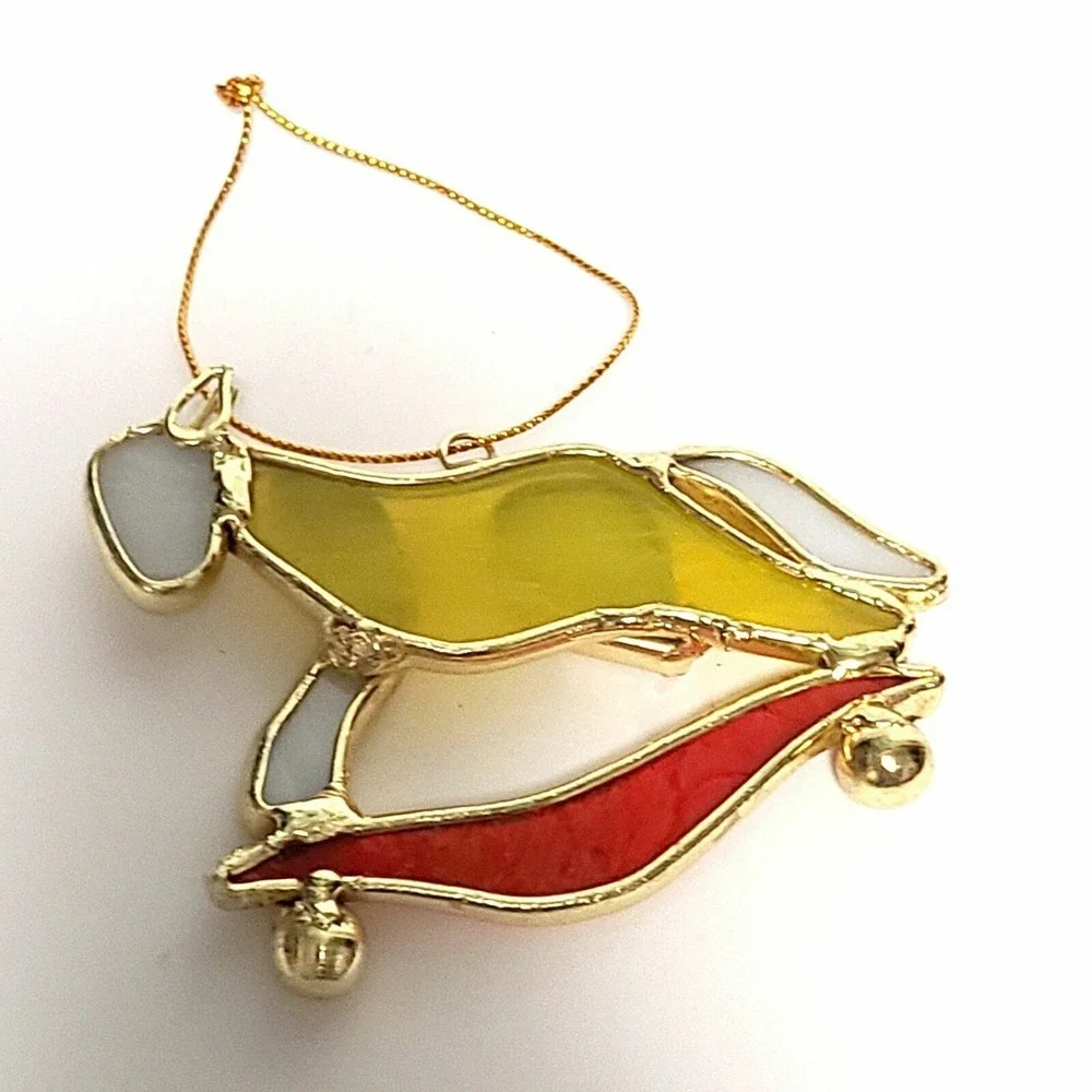 Vintage‎ Christmas Ornament Stained Glass Horse